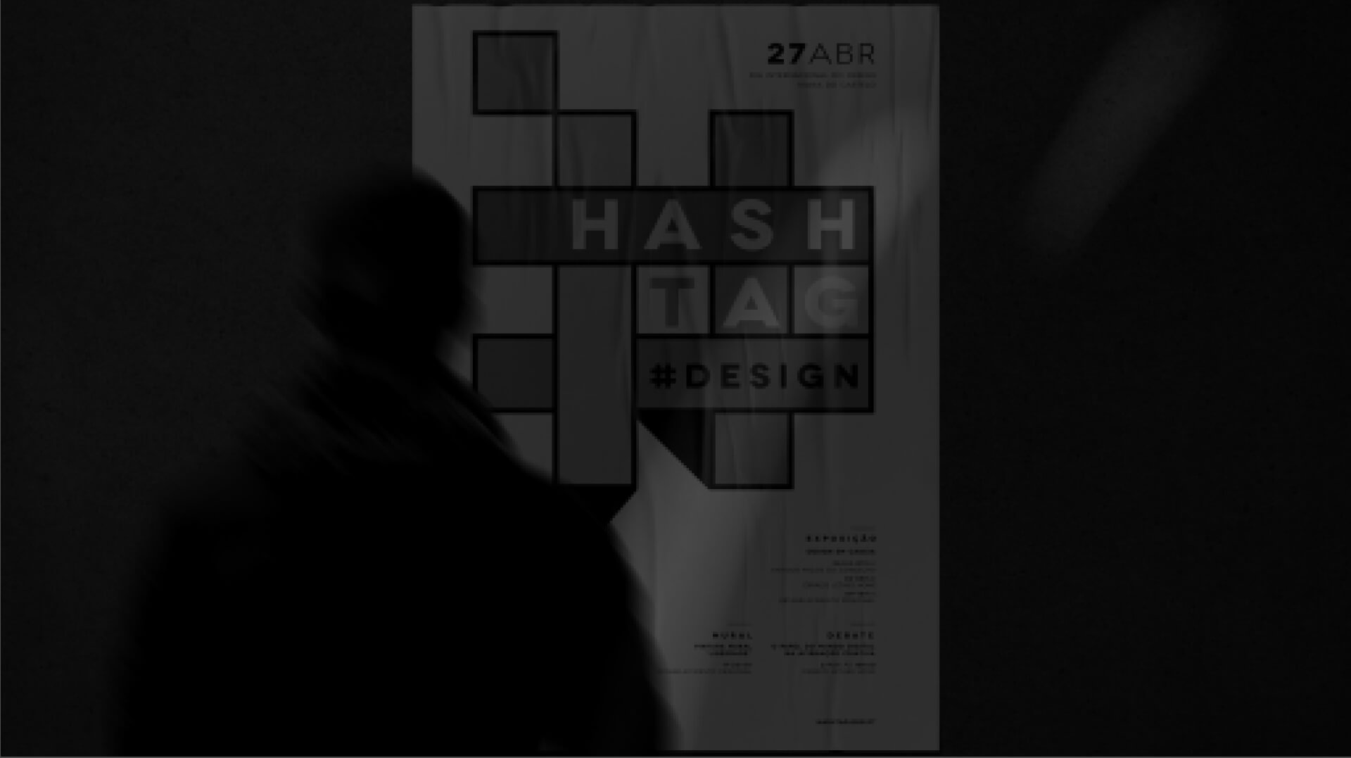 Background cartaz do evento Hashtag design organizado por Blisq Creative