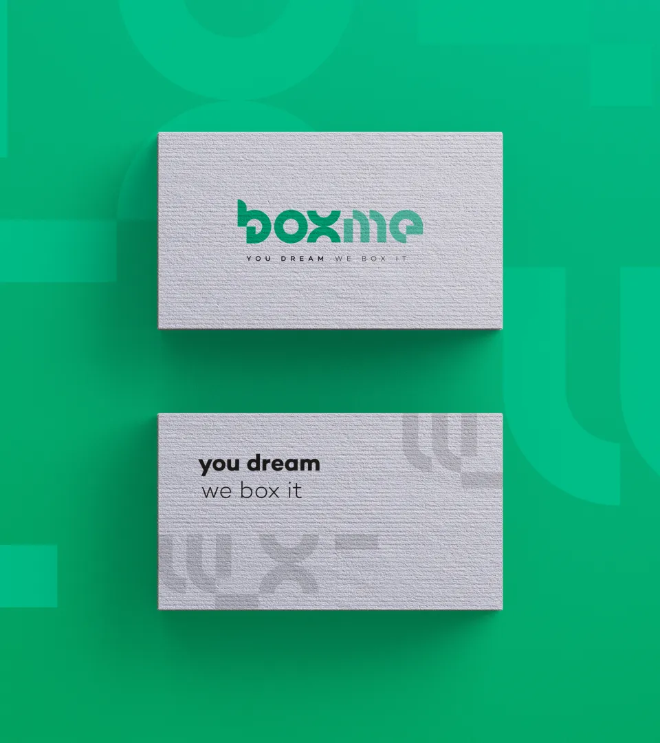 Protótipo cartão de visita BoxMe