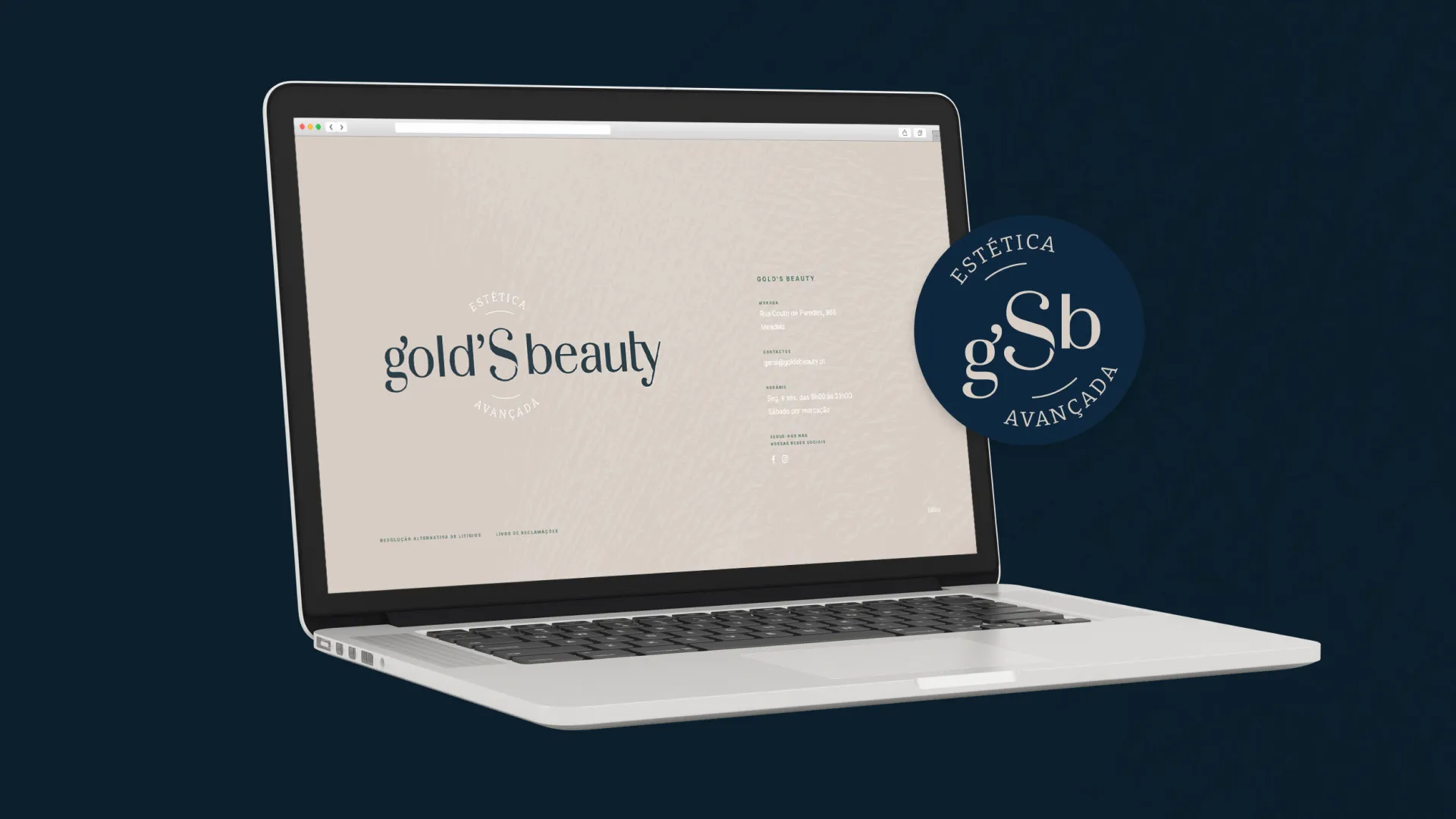 Página web Gold's Beauty
