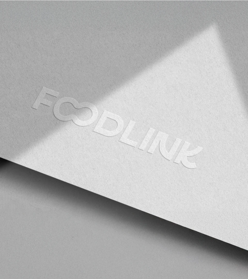 Foodlink - Logotipo em relevo